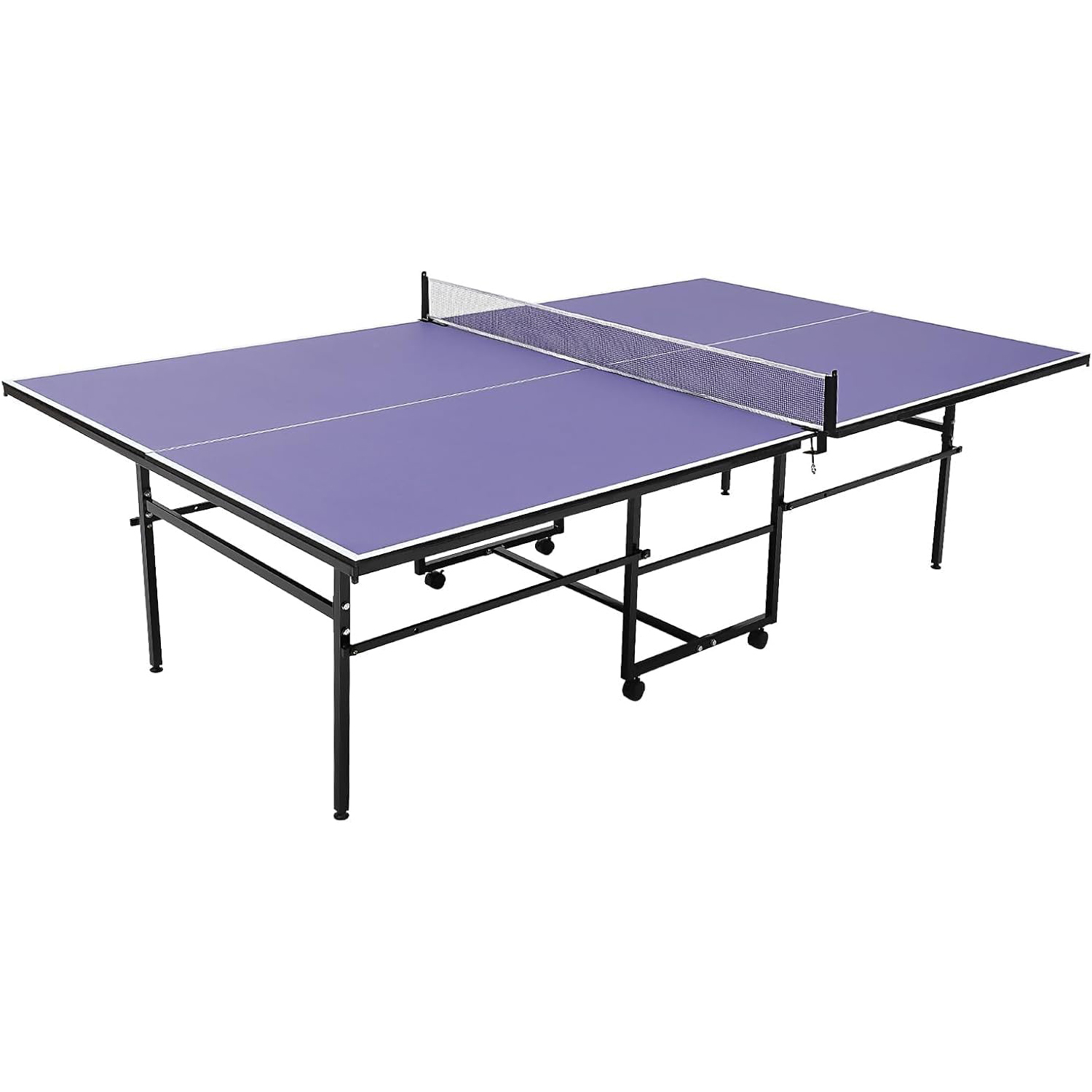 Table Tennis Match - โต๊ะปิงปองแบบพกพาขนาด 8 ฟุต สำหรับการเล่นระดับมืออาชีพสำหรับผู้ใหญ่และวัยรุ่น | ชุดโต๊ะปิงปองพับได้สำหรับใช้ในร่มและกลางแจ้ง