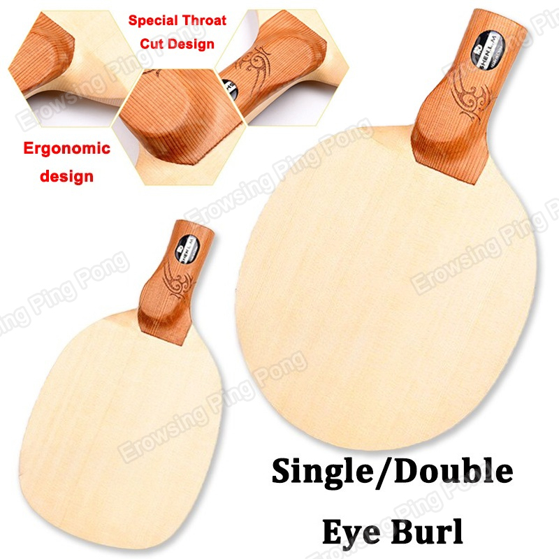 Table Tennis In Japanese - ไม้ปิงปองฮิโนกิ 1 ชั้น แบบจับสไตล์จีน/ญี่ปุ่น ขนาด 8