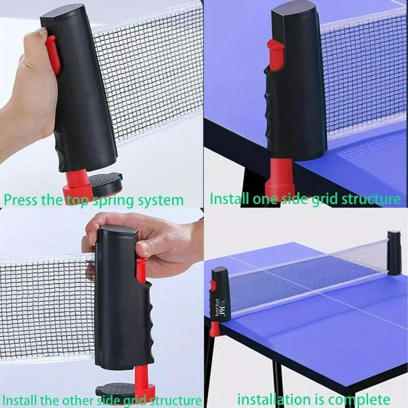 Table Tennis Barrier - อุปกรณ์เสริมสำหรับกีฬาปิงปอง ตาข่ายปิงปองแบบพับเก็บได้ ใช้ได้ทุกที่ รุ่นฮิตปี 2025 พร้อมเสาสำรอง