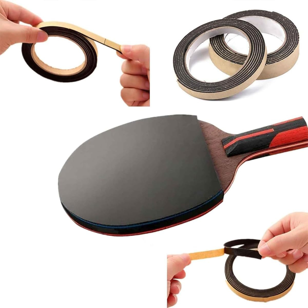 เทปปิดขอบหนาพิเศษ 1 ซม. x 2 ม. - Side Tape Racket บทวิจารณ์และราคา