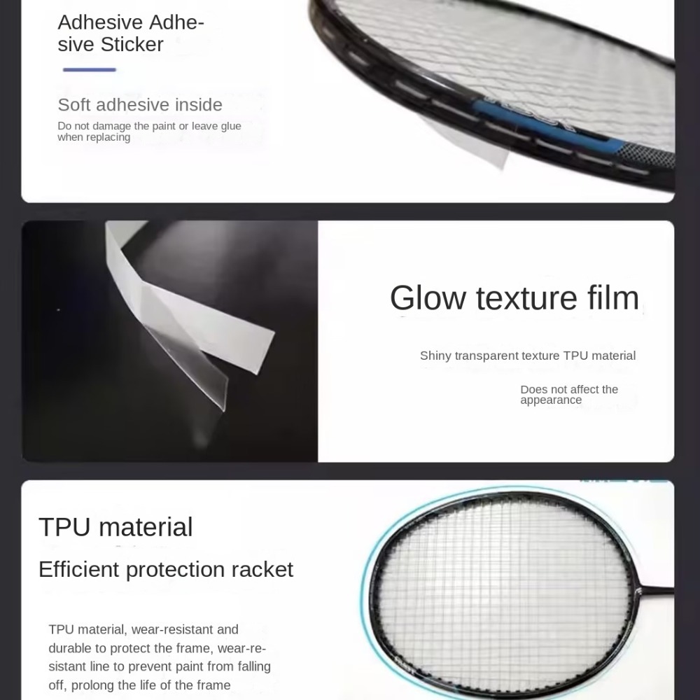 เทปขอบไม้เทนนิสแบบใส ติดด้วยตั - Side Tape Racket บทวิจารณ์และราคา